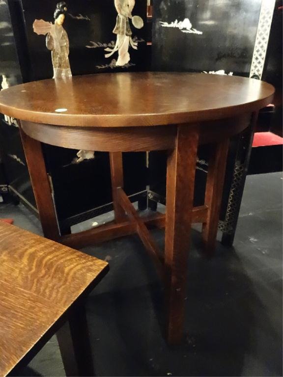 STICKLEY CHERRY ROUND SIDE TABLE, LABELED AND STAMPED: STICKLEY CHERRY ROUND SIDE TABLE, LABELED AND STAMPED STICKLEY, EXCELLENT CONDITION