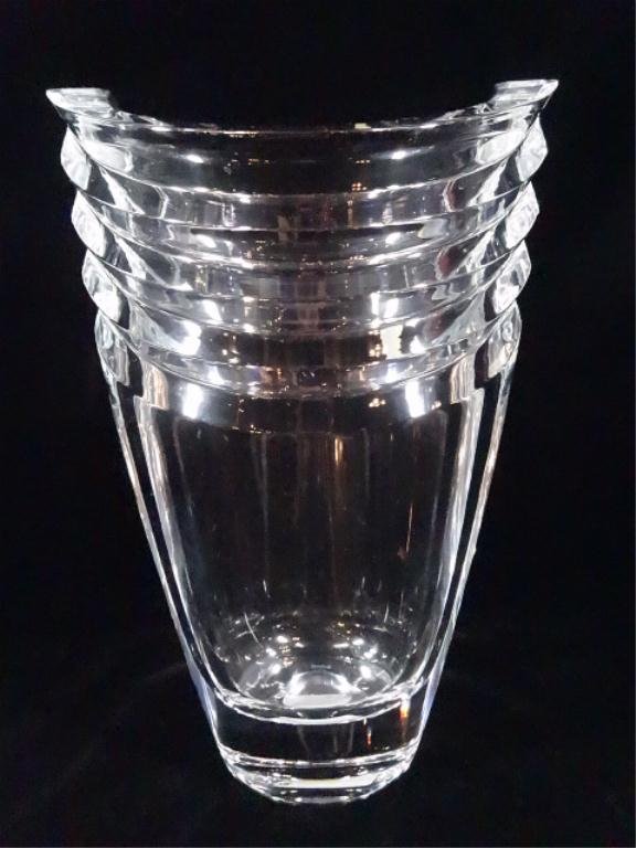 OVATIONS AZAR FULL LEAD CRYSTAL VASE, MADE IN SLOVENIA,: OVATIONS AZAR FULL LEAD CRYSTAL VASE, MADE IN SLOVENIA, APPROX 10'H