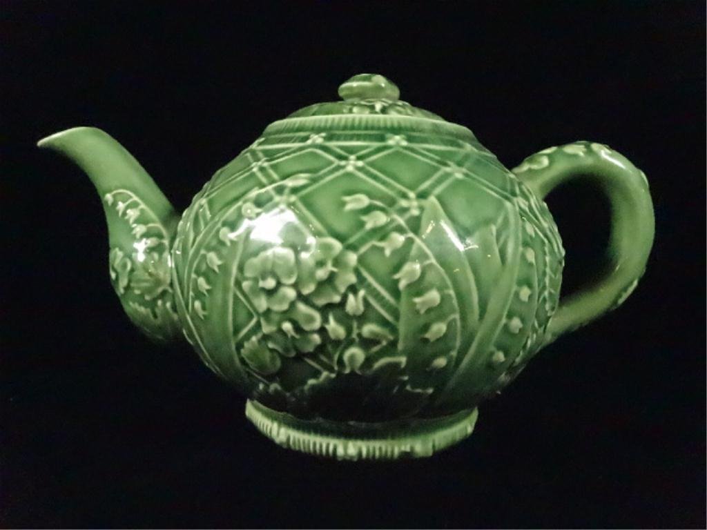 TIFFANY & CO. GREEN POTTERY TEAPOT, MADE IN PORTUGAL, Oct 28, 2014