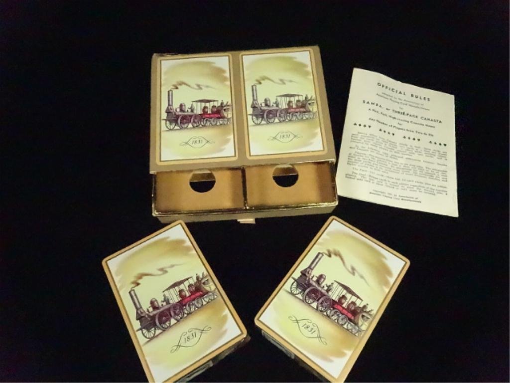 CANASTA CARDS, NOT OPENED, CASSE APPROX 5 1/8" X 3 7/8": CANASTA CARDS, NOT OPENED, CASSE APPROX 5 1/8" X 3 7/8"