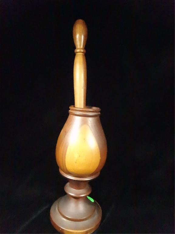 WOODEN MORTAR & PESTLE, APPROX 16"H: WOODEN MORTAR & PESTLE, APPROX 16"H