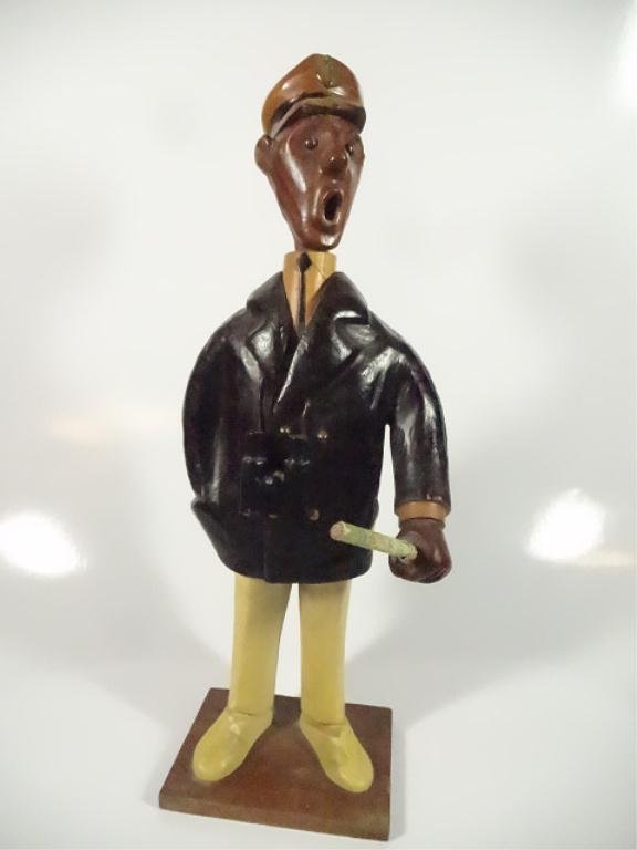 CARVED WOODEN SHIP CAPTAIN, APPROX 13.5"H: CARVED WOODEN SHIP CAPTAIN, APPROX 13.5"H