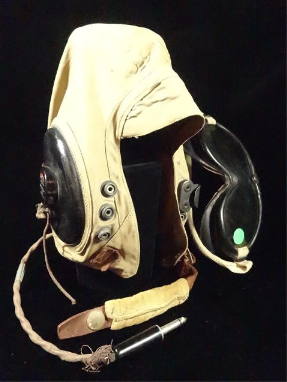 AVIATOR WWII GOGGLES & AIRMAN'S CAP WITH PLUG,: AVIATOR WWII GOGGLES & AIRMAN'S CAP WITH PLUG, SKU748.08