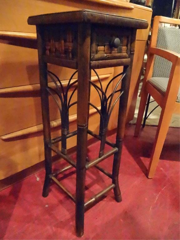 RATTAN SIDE TABLE, SINGLE DRAWER, UNDERTIER, APPROX: RATTAN SIDE TABLE, SINGLE DRAWER, UNDERTIER, APPROX 30"H, SKU815.11