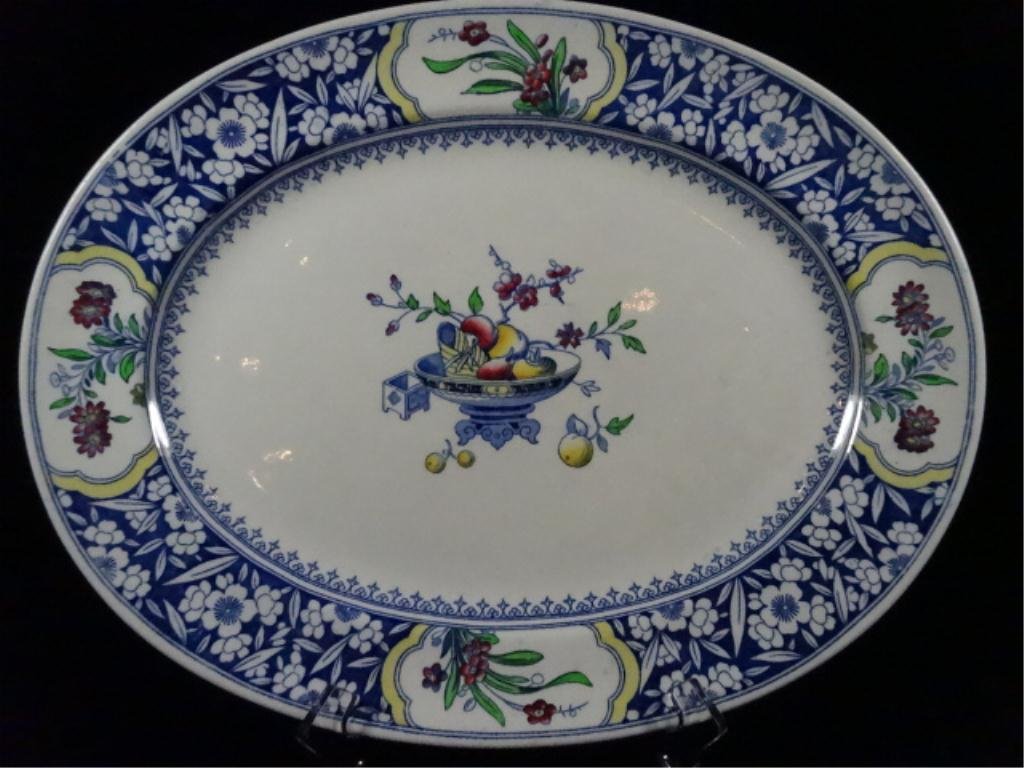 MINTON CHINA PLATTER, CHINESE BLOSSOM PATTERN, MARKED: MINTON CHINA PLATTER, CHINESE BLOSSOM PATTERN, MARKED MINTON ENGLAND, VERY GOOD CONDITION NO CHIPS OR CRACKS, 15" X 12"