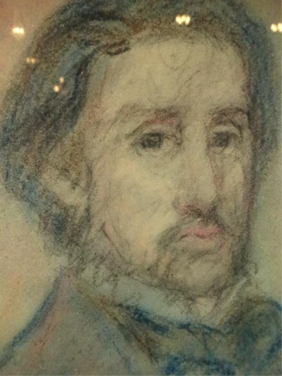 LOUIS MOREAU DRAWING AFTER EDGAR DEGAS, PORTRAIT OF A: LOUIS MOREAU DRAWING AFTER EDGAR DEGAS, PORTRAIT OF A GENTLEMAN, APPROX 21.25" X 17.25" FRAMED, SKU822.07