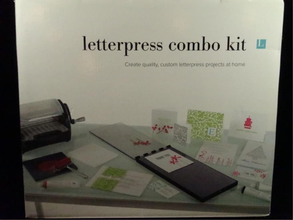 L LETTERPRESS COMBO KIT, APPEARS NEW IN BOX & NEVER: L LETTERPRESS COMBO KIT, APPEARS NEW IN BOX & NEVER UNPACKED