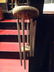 METAL WIND CHIMES, CHROME FINISH, WOOD MEDALLION IS