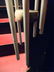 METAL WIND CHIMES, CHROME FINISH, WOOD MEDALLION IS - 3