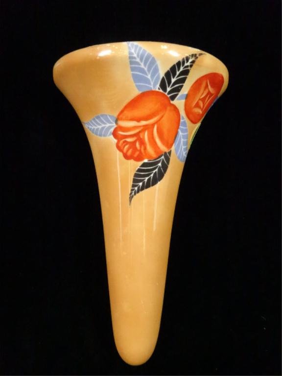 NORITAKE HANDPAINTED WALL VASE / POCKET, MADE IN JAPAN,: NORITAKE HANDPAINTED WALL VASE / POCKET, MADE IN JAPAN, APPROX 8" X 4.5" X 2.5"