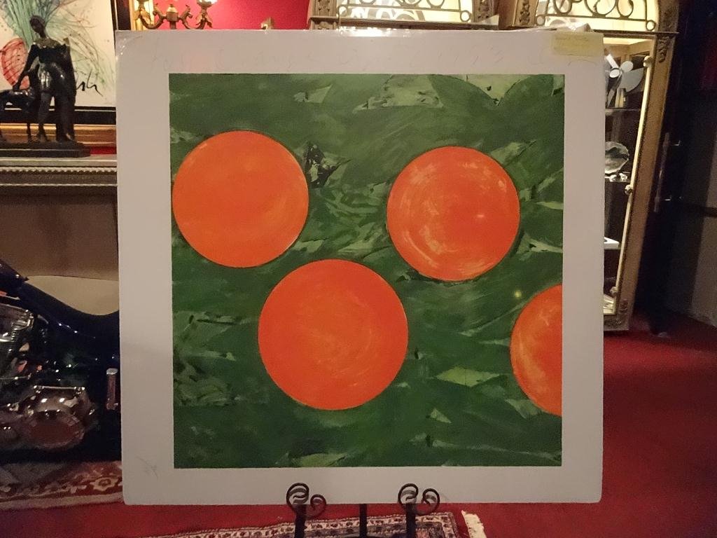 DONALD SULTAN SIGNED LITHOGRAPH, LIMITED EDITION FROM: DONALD SULTAN SIGNED LITHOGRAPH, LIMITED EDITION FROM LINCOLN CENTER, TITLED FOUR ORANGES, PENCILSIGNED, NUMBERED 45/108, UNFRAMED, 37" X 46" SKU9996H10