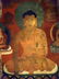 LARGE ANTIQUE TIBETAN THANGKA PAINTING ON LINEN, SEATED - 2