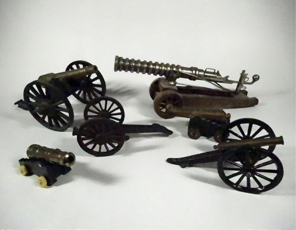 6 PC REPLICA SIGNAL CANNONS, TWO ARE MARKLIN, ONE IS: 6 PC REPLICA SIGNAL CANNONS, TWO ARE MARKLIN, ONE IS VINTAGE DIKAR, SKU719.08