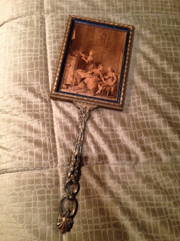 VANITY HAND MIRROR, APPROX 17.5"L, SKU943: VANITY HAND MIRROR, APPROX 17.5"L, SKU943