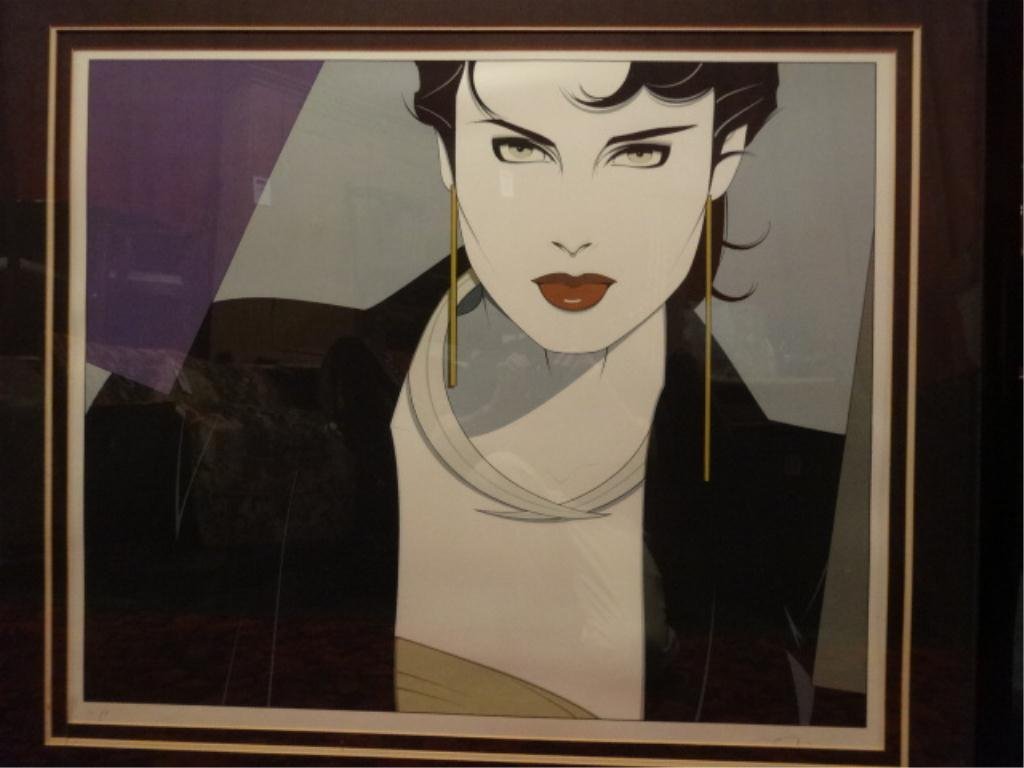 PATRICK NAGEL "MICHELLE" LIMITED EDITION LITHOGRAPH,: PATRICK NAGEL "MICHELLE" LIMITED EDITION LITHOGRAPH, 1982, PENCIL SIGNED ARTIST'S PROOF FROM EDITION OF 5 ARTIST'S PROOFS & 90 LITHOGRAPHS, APPROX 36" X 31" IMAGE, APPROX 48" X 42" FRAMED, SKU582