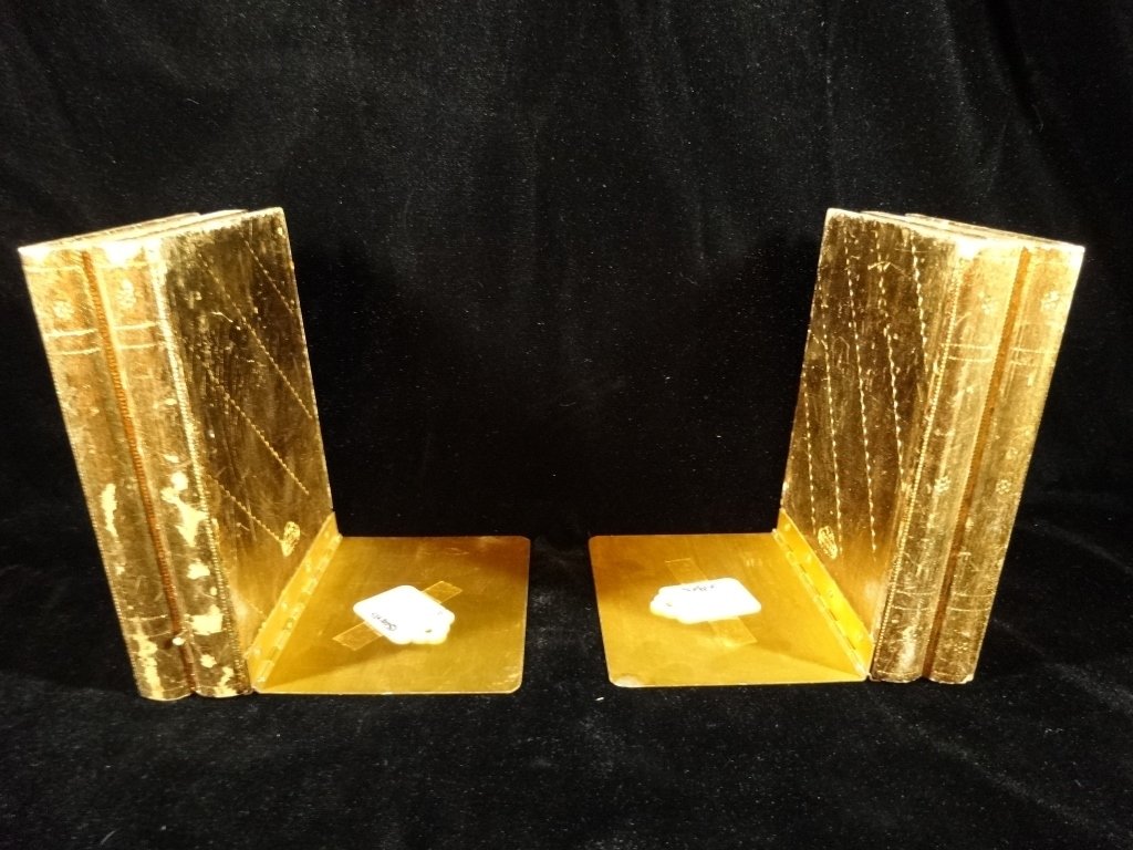 PAIR ITALIAN BOOKENDS WITH WORLD MAP DESIGN, APPROX: PAIR ITALIAN BOOKENDS WITH WORLD MAP DESIGN, APPROX 6.25"H