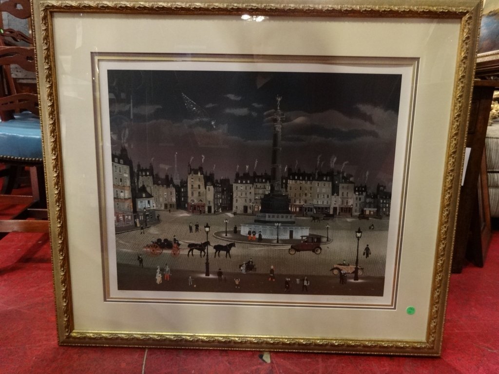 MICHEL DELACROIX LIMITED EDITION LITHOGRAPH, PARIS: MICHEL DELACROIX LIMITED EDITION LITHOGRAPH, PARIS SCENE, PENCIL NUMBERED & SIGNED, #179 OF 200, APPROX 30.5" X 35.5" FRAMED