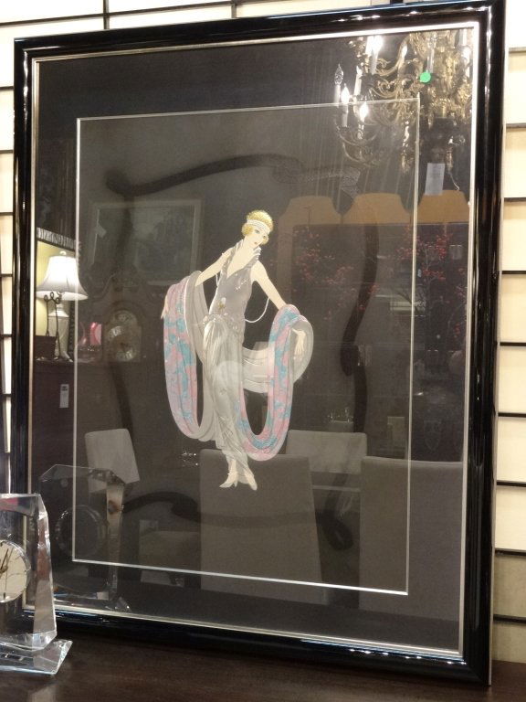 ERTE LIMITED EDITION SERIGRAPH ON PAPER, PENCIL SIGNED: ERTE LIMITED EDITION SERIGRAPH ON PAPER, PENCIL SIGNED & NUMBERED #11 OF 300, WITH CERTIFICATE OF AUTHENTICITY, APPROX 50" X 38.5" FRAMED