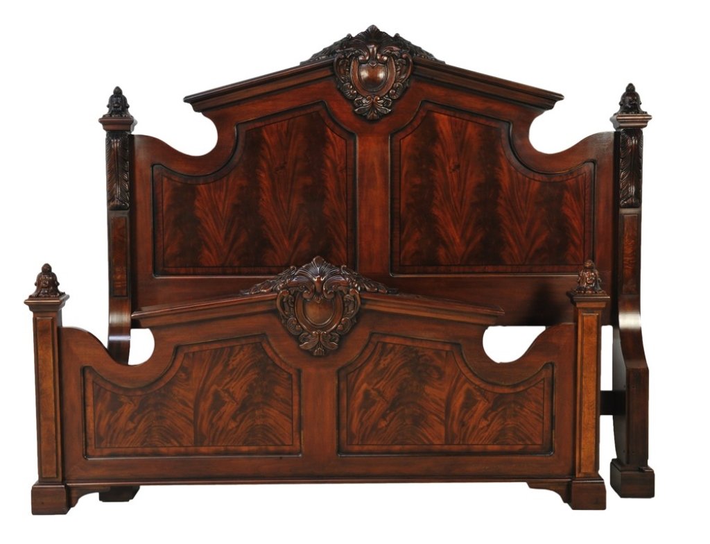 HENREDON NATCHEZ COLLECTION MAHOGANY KING BED, SHERATON
