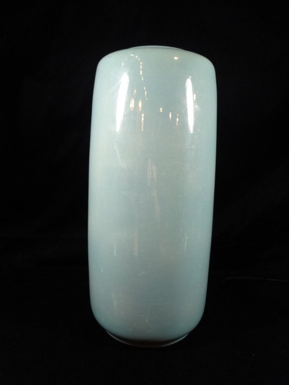 ROSEVILLE POTTERY LUSTRE 14" FLOOR VASE, SILVER,: ROSEVILLE POTTERY LUSTRE 14" FLOOR VASE, SILVER, 178-14, APPROX 14"H, WITH STICKER