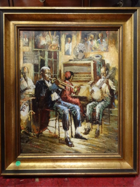 TURNER SIGNED OIL ON CANVAS PAINTING, 3 NEW ORLEANS (1 of 7)