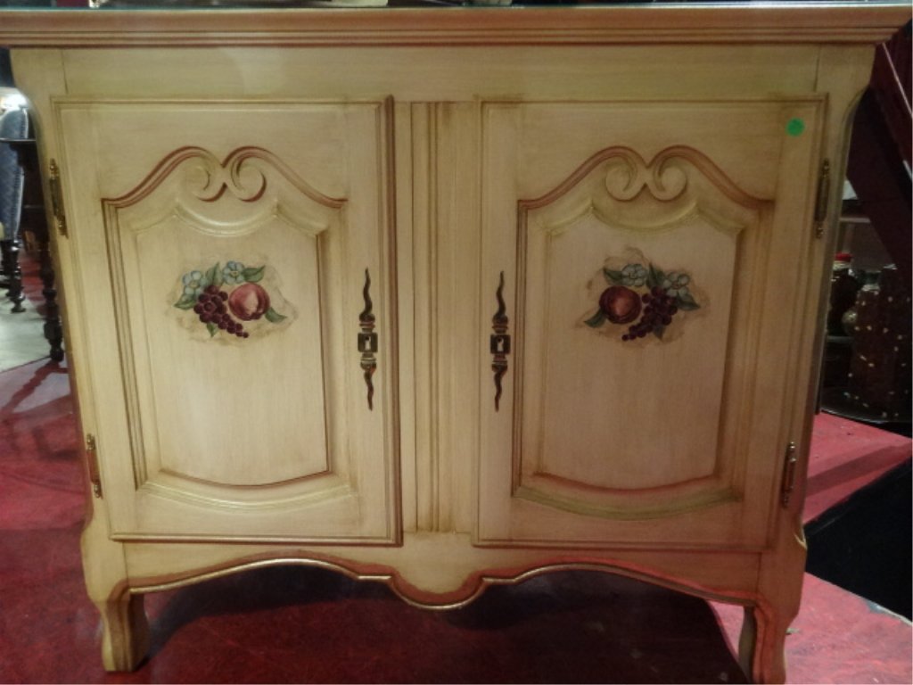 FRENCH STYLE PAINTED CABINET BY NADEAU, CASAVANT (1 of 6)