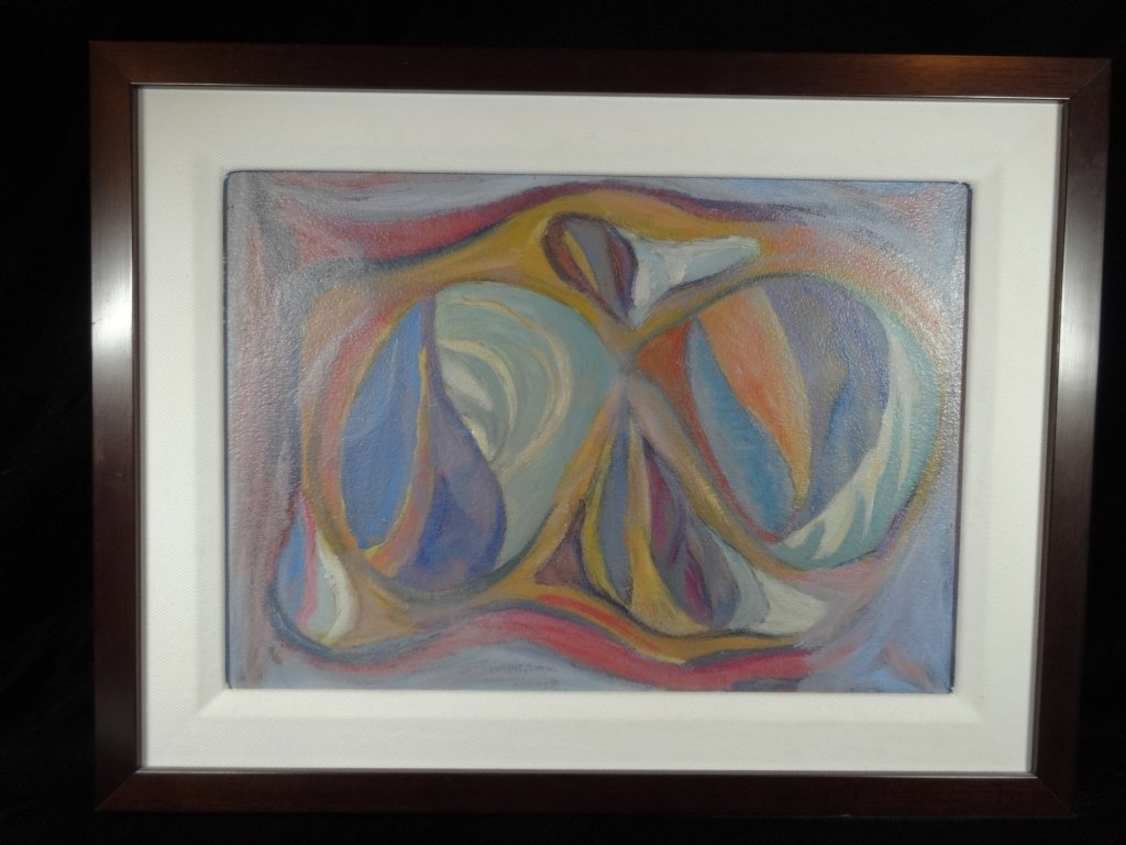 JOHN A. DOMINIQUE (1893-1994) ABSTRACT OIL ON BOARD, (1 of 9)