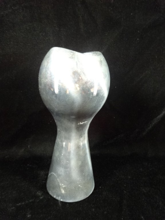 NAMBE METAL VASE #6269 BY KARIM RASHID 2004, APPROX 8"H: NAMBE METAL VASE #6269 BY KARIM RASHID 2004, APPROX 8"H