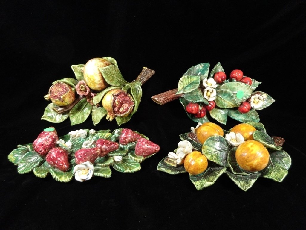 4 PC COTTURA FRUIT WALL HANGINGS, APPROX 11.5"L (1 of 6)