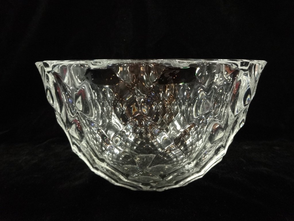 ORREFORS CRYSTAL BOWL, SIGNED, APPROX 5" X 8.5": ORREFORS CRYSTAL BOWL, SIGNED, APPROX 5" X 8.5"