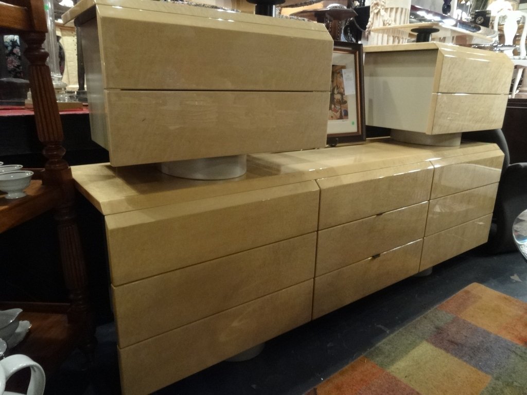 3 PC GIOVANNI OFFREDI SAPORITI DRESSER, 2 NIGHTSTANDS, (1 of 8)