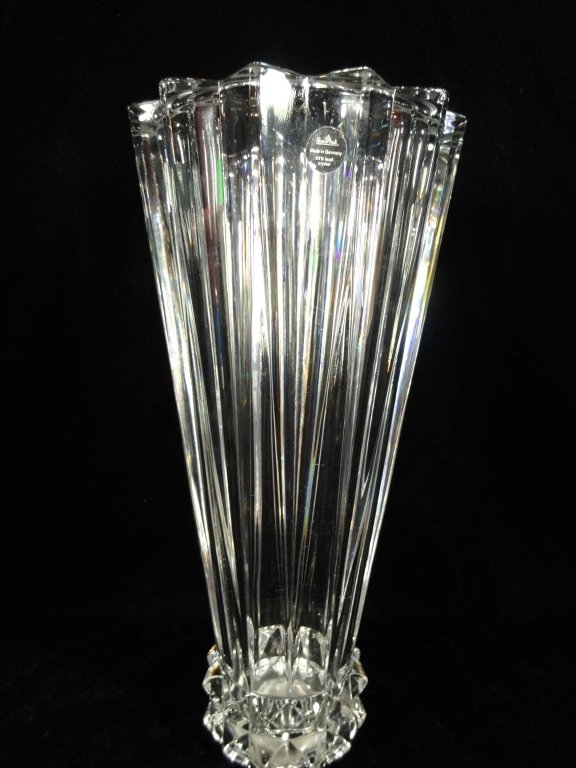 ROSENTHAL 24 LEAD CRYSTAL VASE, MADE IN GERMANY,