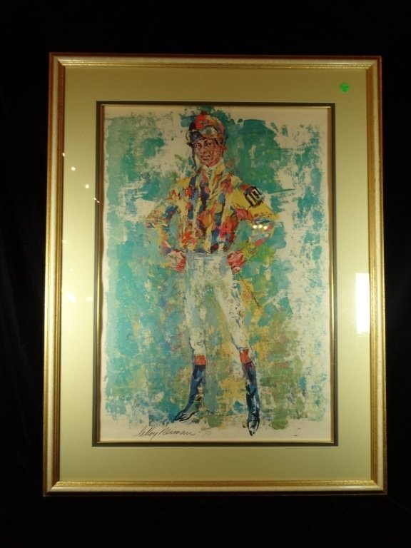 LEROY NEIMAN SERIGRAPH, JOCKEY, SIGNED & DATED '70, (1 of 7)