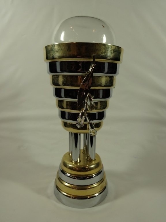 BRASS & CHROME CAVIAR STAND, APPROX 10.5"H (1 of 5)