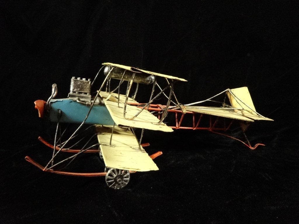 MODEL PLANE, SKI PLANE, BLUE, YELLOW & RED, APPROX 6" X (1 of 5)