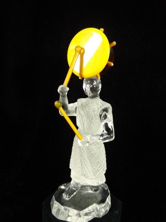 ST. LOUIS FRANCE CRYSTAL FIGURE, TAMBOUR DE BURUNDI, (1 of 10)