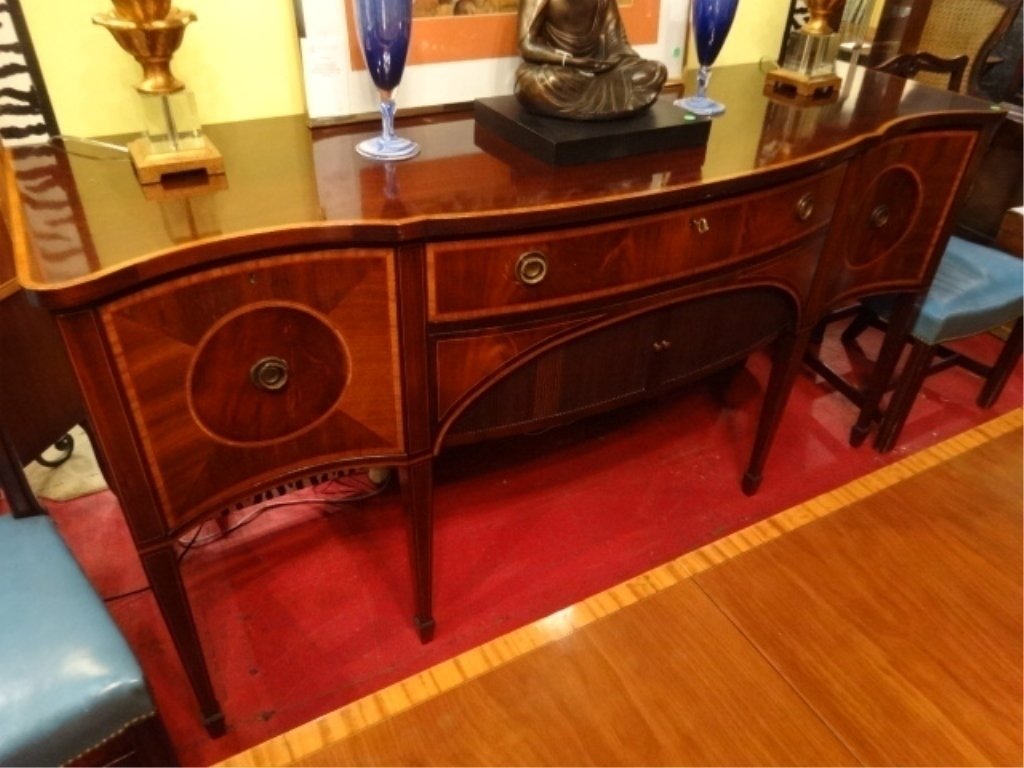 HEPPLEWHITE STYLE INLAID MAHOGANY SIDEBOARD, EARLY 20TH (1 of 10)