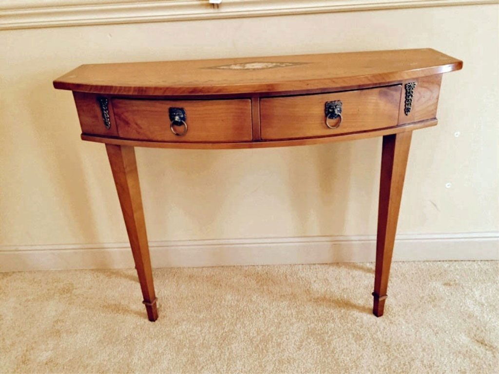 ITALIAN ANTENORE WOODART BEIDERMEIER CONSOLE TABLE WITH (1 of 7)