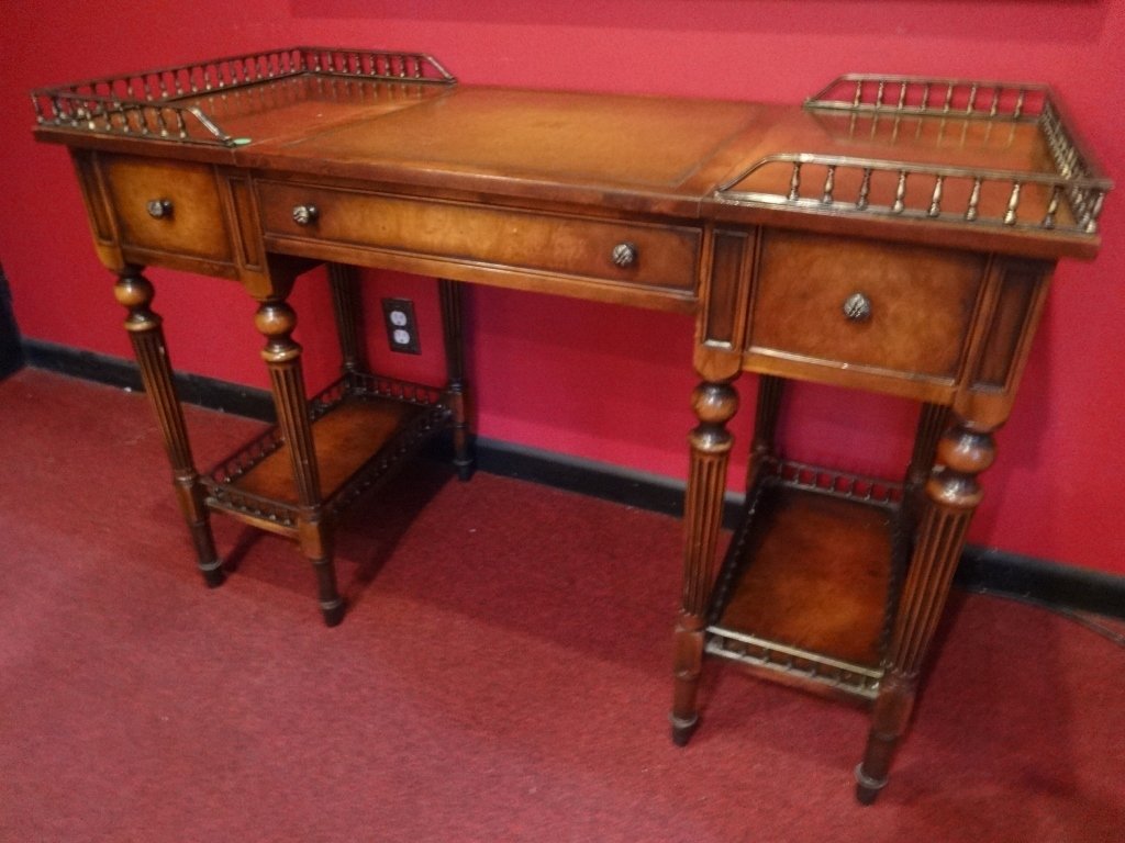 BURL WOOD GAME TABLE, CHESS AND BACKGAMMON REVERSIBLE (1 of 9)