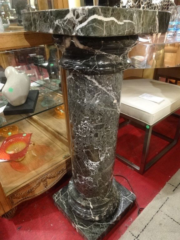 MARBLE DORIC COLUMN PEDESTAL, #2 OF TWO SIMILAR, APPROX (1 of 4)