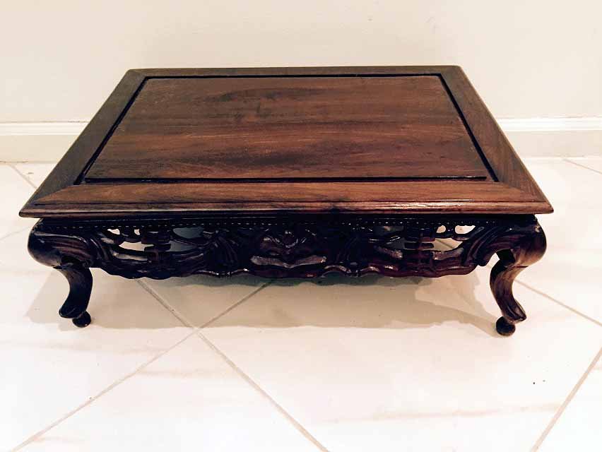 SOUTHEAST ASIAN LOW TABLE WITH ELABORATELY CARVED (1 of 6)