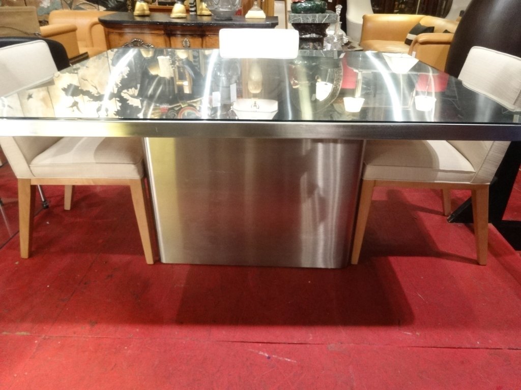 MODERN DESIGN STAINLESS STEEL DINING TABLE IN THE STYLE (1 of 4)