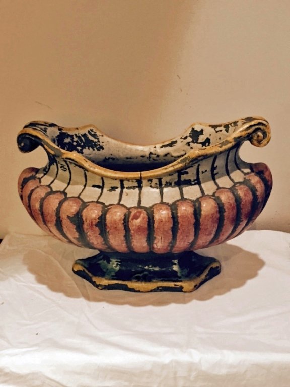 ANTIQUE MEXICAN TERRACOTTA CENTERPIECE BOWL, APPROX: ANTIQUE MEXICAN TERRACOTTA CENTERPIECE BOWL, APPROX 18"W, SKU9209.191