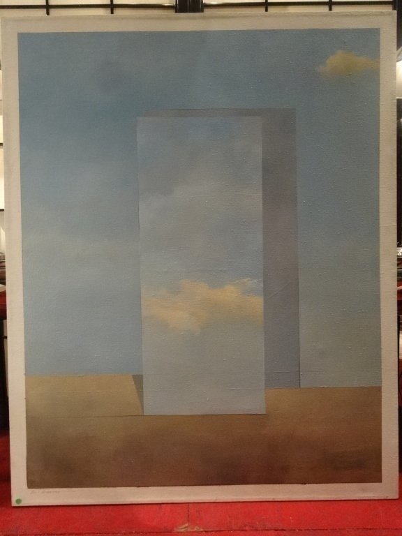 LARGE ROBERT ORSINI OIL ON CANVAS PAINTING, BLUE SKY (1 of 6)