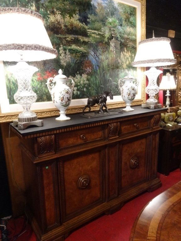 CENTURY FURNITURE SLATE TOP BUFFET, 2 DRAWERS OVER 2 (1 of 10)