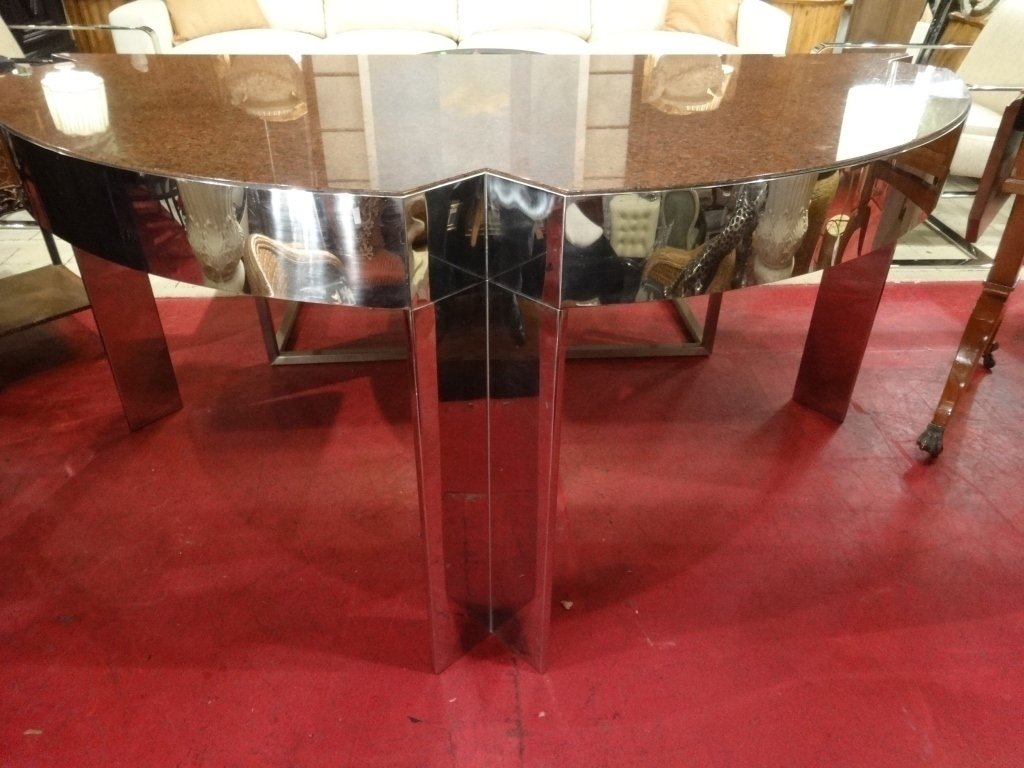 MODERN MEZZALUNA DESK, LEON ROSEN FOR PACE COLLECTION, (1 of 7)