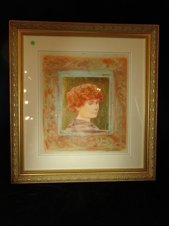 EDNA HIBEL MIXED MEDIA, "A BOY DAVID", ARTIST'S PROOF (1 of 8)