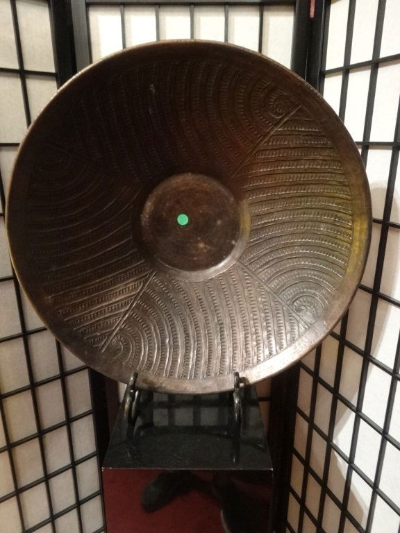 LARGE BRASS BOWL, 21"W, SKU205.04 (1 of 5)