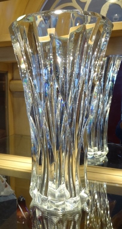 BACCARAT CRYSTAL VASE, APPROX 15"H X 8.5"W, SKU218.01 (1 of 7)