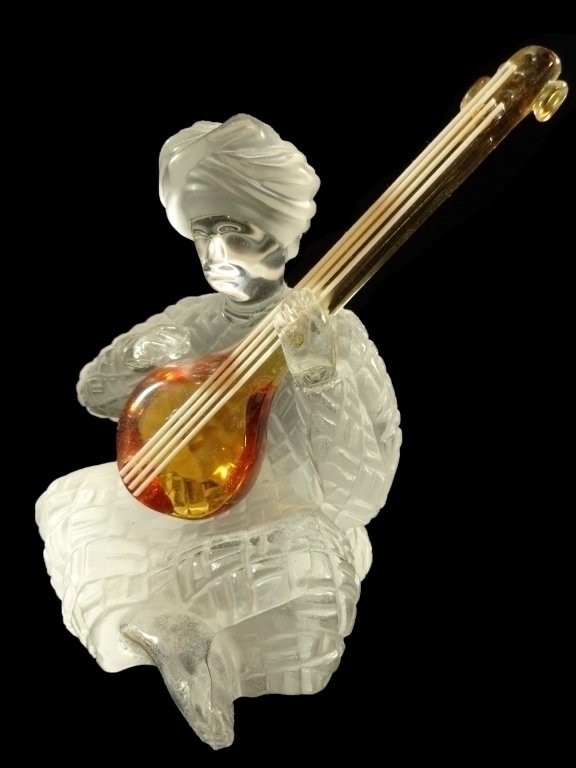 ST. LOUIS FRANCE CRYSTAL FIGURE, LUTH INDIEN, FROM THE (1 of 5)
